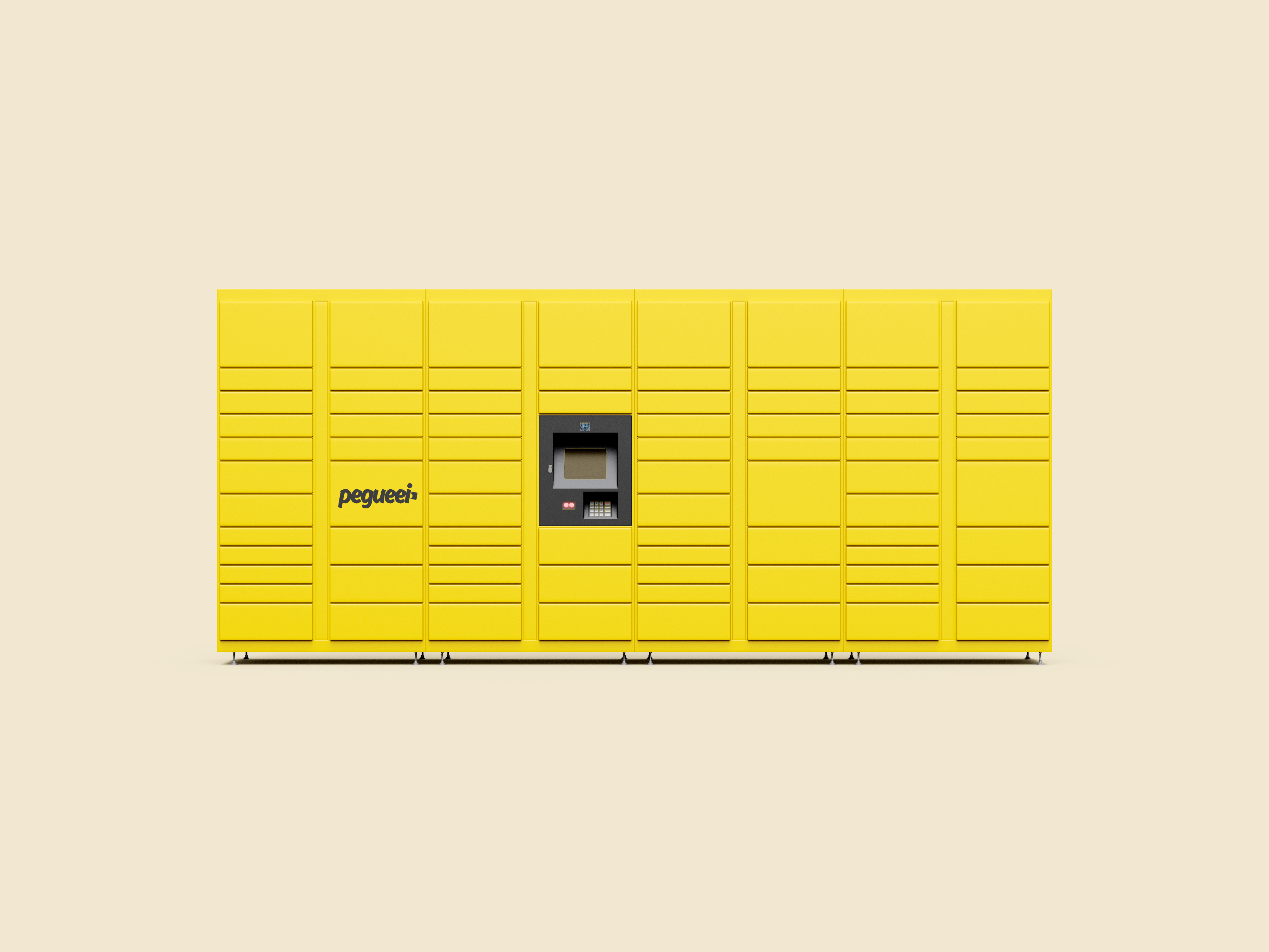 Locker amarelo da Pegueei, imagem ilustrativa